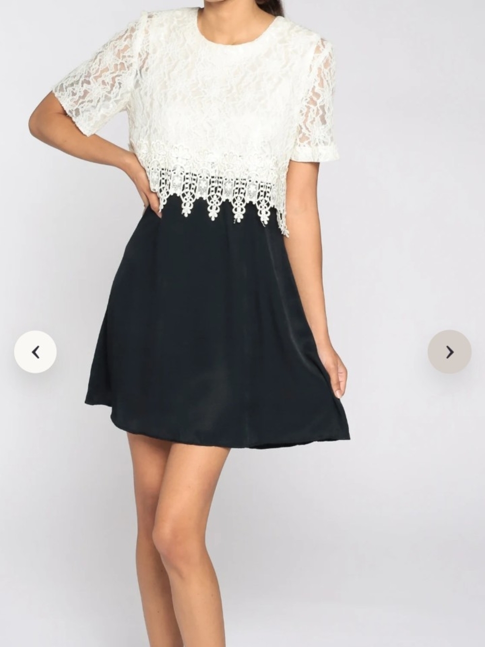 Vintage 1990s black and white Jessica McClintock Gunne Sax dress